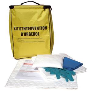 Kit antipollution hydrocarbures en sac de transport - 10 litres