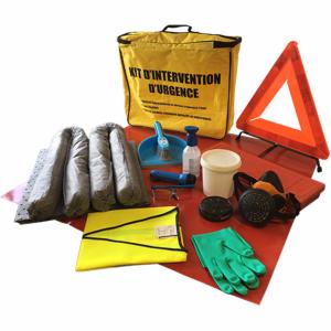 Kit antipollution ADR avec absorbants tous liquides en sac de transport